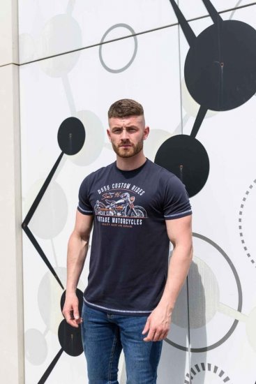 D555 CHESHUNT Vintage Motorcycle T-Shirt - T-shirts - Stora T-shirts - 2XL-14XL