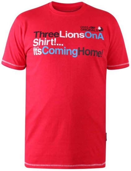 D555 LIONS England T-shirt - T-shirts - Stora T-shirts - 2XL-14XL