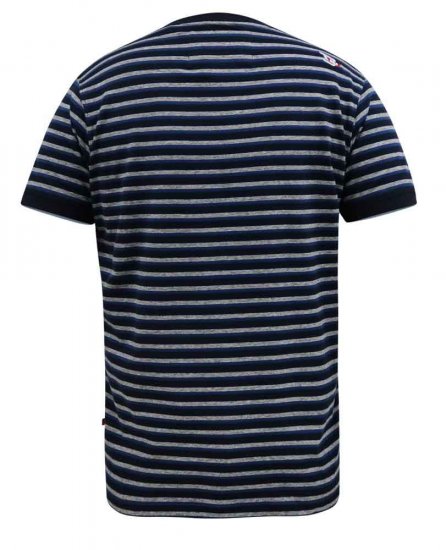 D555 Beamont Jacquard Stripe T-Shirt - T-shirts - Stora T-shirts - 2XL-14XL