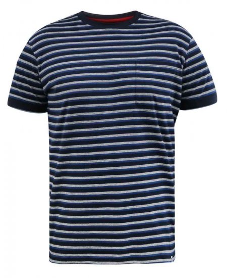 D555 Beamont Jacquard Stripe T-Shirt - T-shirts - Stora T-shirts - 2XL-14XL