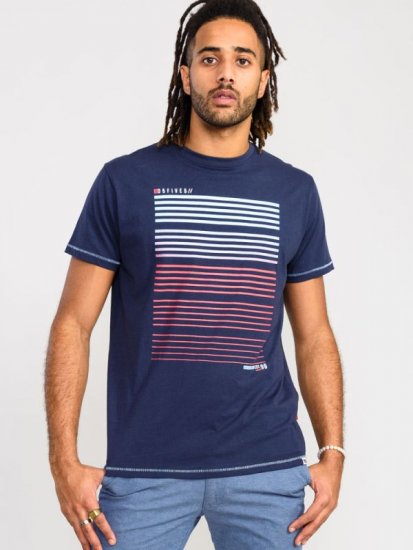 D555 Cransford Gradient Line Printed T-Shirt - T-shirts - Stora T-shirts - 2XL-14XL