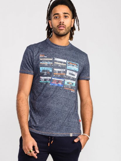 D555 Apsey Multi Cassette Tape Printed T-Shirt - T-shirts - Stora T-shirts - 2XL-14XL