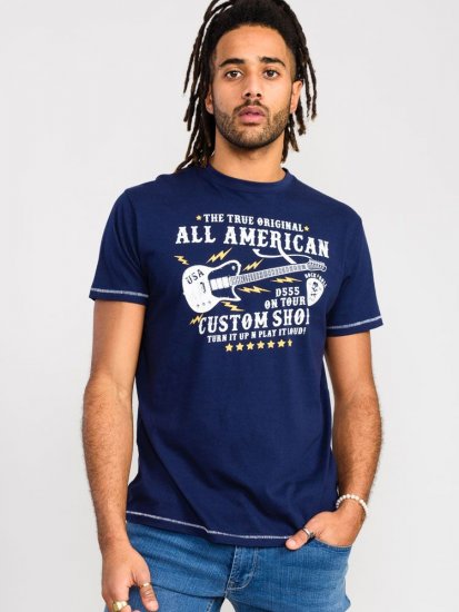D555 Bronte All American Guitar Printed T-Shirt - T-shirts - Stora T-shirts - 2XL-14XL