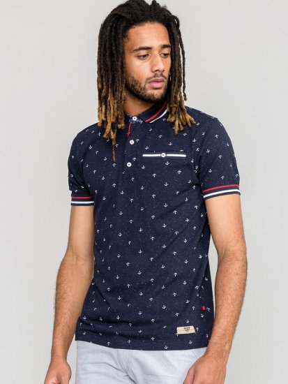 D555 SWINDON Print Polo Shirt - Pikétröjor - Stora pikétröjor - 2XL-8XL