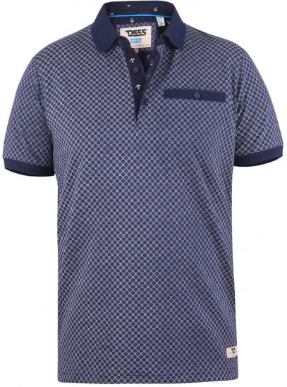 D555 AXFORD Print Polo Shirt - Pikétröjor - Stora pikétröjor - 2XL-8XL