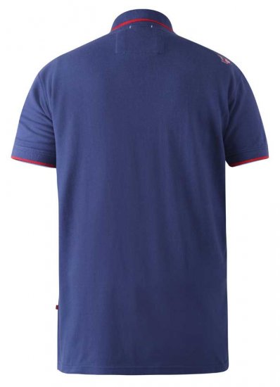 D555 Canning Chest Embroidery Polo Shirt Denim - Pikétröjor - Stora pikétröjor - 2XL-8XL