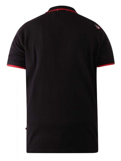 D555 Canning Chest Embroidery Polo Shirt Black - Pikétröjor - Stora pikétröjor - 2XL-8XL