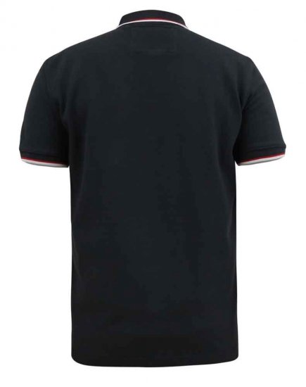 D555 Kirby Birdseye Pique Polo Black - Pikétröjor - Stora pikétröjor - 2XL-8XL