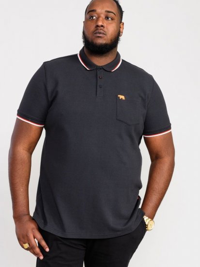 D555 Kirby Birdseye Pique Polo Black - Pikétröjor - Stora pikétröjor - 2XL-8XL