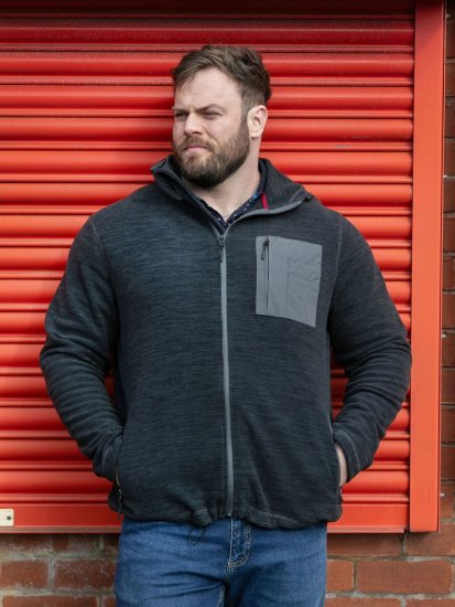 D555 Daly Quarter Zip Fleece Sweatshirt Svart/Grå - Tröjor & hoodies - Stora hoodies & tröjor - 2XL-14XL