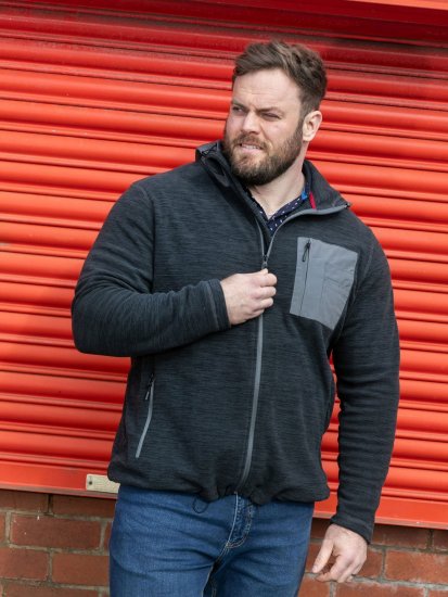 D555 Daly Quarter Zip Fleece Sweatshirt Svart/Grå - Tröjor & hoodies - Stora hoodies & tröjor - 2XL-14XL