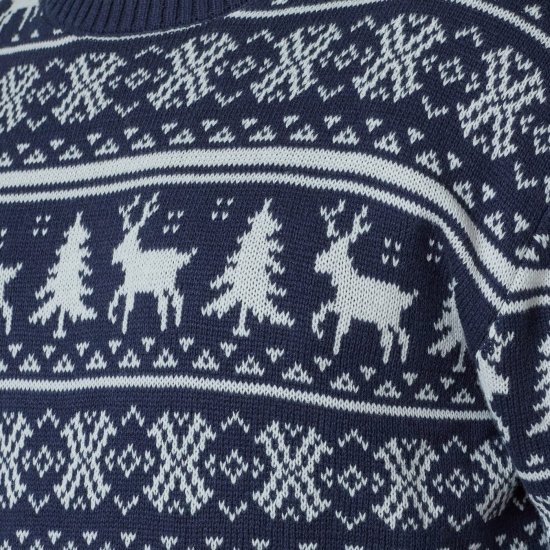 North Latitude 63144 Fjell Reindeer Knit Mörkblå - Tröjor & hoodies - Stora hoodies & tröjor - 2XL-14XL