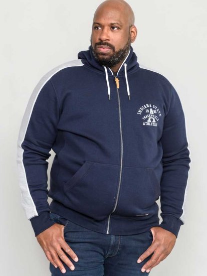 D555 Eaton Full Zip Hoodie Navy - Tröjor & hoodies - Stora hoodies & tröjor - 2XL-14XL