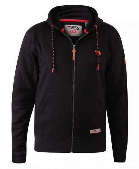 D555 Marble Full Zip Hoodie Black - Tröjor & hoodies - Stora hoodies & tröjor - 2XL-14XL