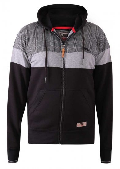 D555 Kipling Full Zip Hoodie Black - Tröjor & hoodies - Stora hoodies & tröjor - 2XL-14XL