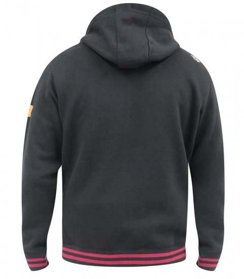D555 Patrick Full Zip Hoody With 'Motorcycle' Chest Print - Tröjor & hoodies - Stora hoodies & tröjor - 2XL-14XL