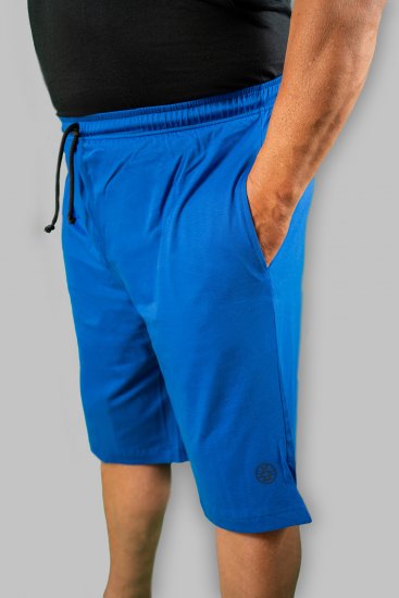 20 Nodi Short Leg Sports Pants in Combed Cotton Jersey Blue - Mjukisbyxor och -shorts - Mjukisbyxor & Mjukisshorts 2XL-12XL