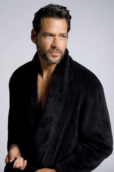 JP1880 Bathrobe with Spacious Patch Pockets Black - Underkläder & badkläder - Stora underkläder för män