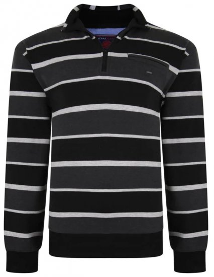 Kam Jeans 7022 Striped Sweater - Tröjor & hoodies - Stora hoodies & tröjor - 2XL-14XL