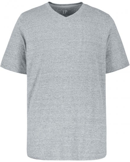JP1880 702415 T-shirt med V-ringning Gråmelerad - T-shirts - Stora T-shirts - 2XL-14XL