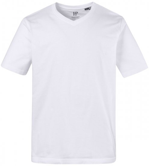 JP1880 702415 T-shirt med V-ringning Vit - T-shirts - Stora T-shirts - 2XL-14XL