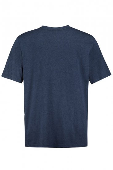 JP1880 702415 T-shirt med V-ringning Mellanblå melerad - T-shirts - Stora T-shirts - 2XL-14XL