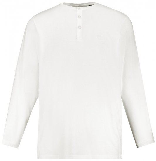 JP1880 702555 Långärmad henleytröja Vit - T-shirts - Stora T-shirts - 2XL-14XL
