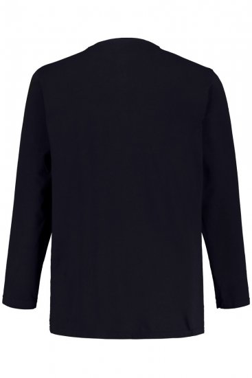 JP1880 702555 Långärmad henleytröja Mörkblå - T-shirts - Stora T-shirts - 2XL-14XL