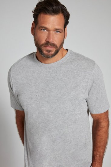 JP1880 702558 T-shirt med rund hals Gråmelerad - T-shirts - Stora T-shirts - 2XL-14XL