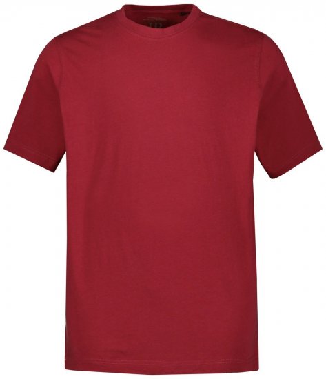 JP1880 702558 T-shirt med rund hals Mörkröd - T-shirts - Stora T-shirts - 2XL-14XL
