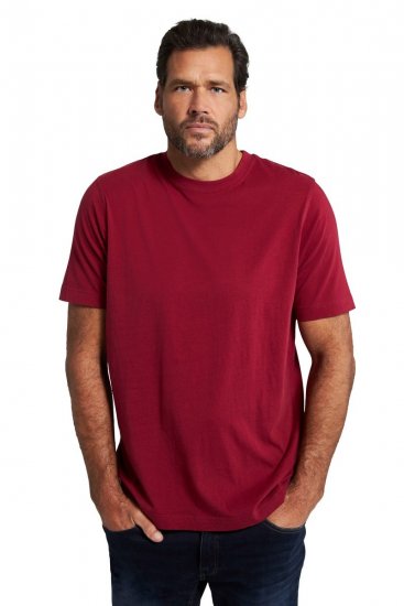 JP1880 702558 T-shirt med rund hals Mörkröd - T-shirts - Stora T-shirts - 2XL-14XL