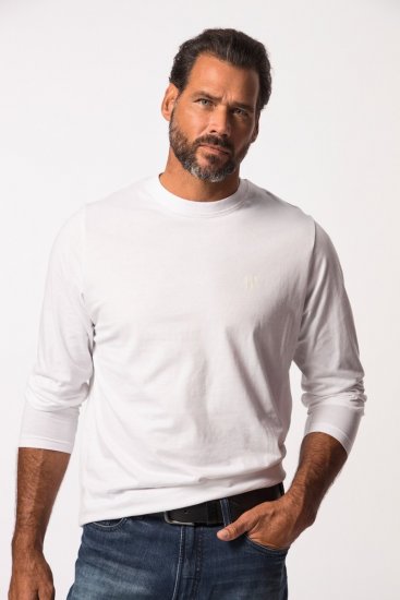 JP1880 702559 Långärmad t-shirt Vit - T-shirts - Stora T-shirts - 2XL-14XL