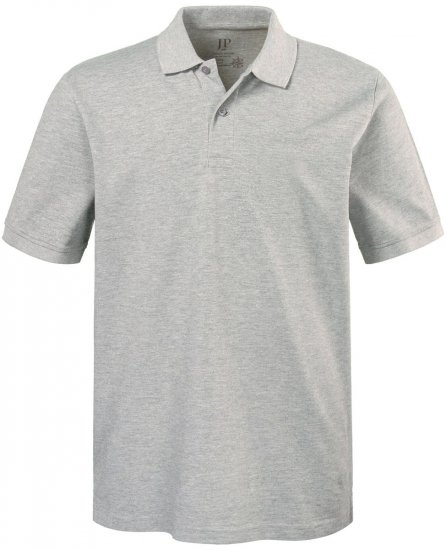 JP1880 702560 Pikétröja Gråmelerad - Pikétröjor - Stora pikétröjor - 2XL-8XL