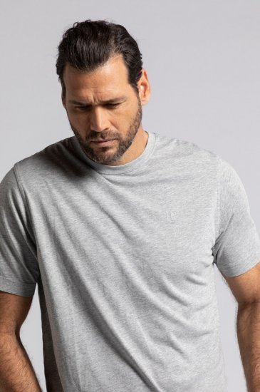 JP1880 702637 T-shirt med rund hals 2-pack Gråmelerad - T-shirts - Stora T-shirts - 2XL-14XL