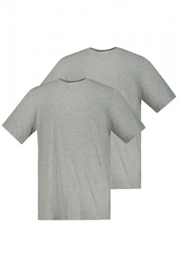 JP1880 702637 T-shirt med rund hals 2-pack Gråmelerad - T-shirts - Stora T-shirts - 2XL-14XL