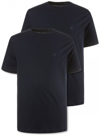 JP1880 702637 T-shirt med rund hals 2-pack Mörkblå - T-shirts - Stora T-shirts - 2XL-14XL