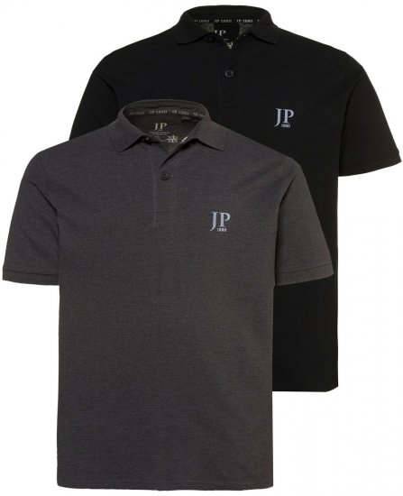 JP1880 704317 Pikétröja 2-pack Mörkgrå - Pikétröjor - Stora pikétröjor - 2XL-8XL