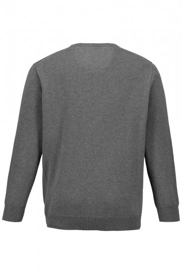 JP1880 708261 Stickad tröja med rund hals Gråmelerad - Tröjor & hoodies - Stora hoodies & tröjor - 2XL-14XL
