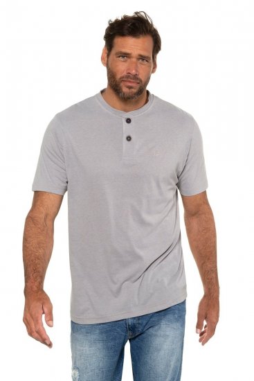 JP1880 708420 Henley t-shirt 2-pack Gråmelerad - T-shirts - Stora T-shirts - 2XL-14XL