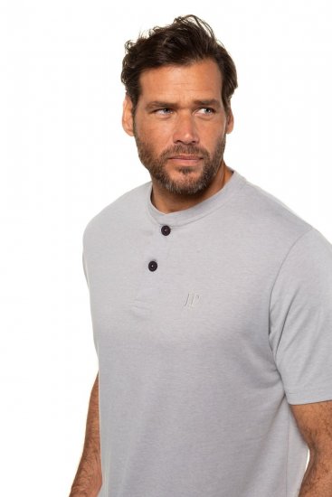 JP1880 708420 Henley t-shirt 2-pack Gråmelerad - T-shirts - Stora T-shirts - 2XL-14XL