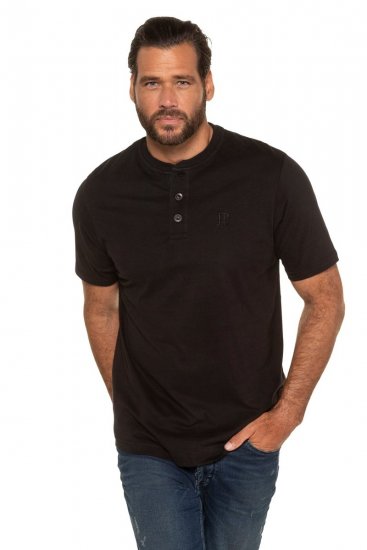 JP1880 708420 Henley t-shirt 2-pack Svart - T-shirts - Stora T-shirts - 2XL-14XL