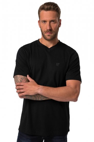 JP1880 711318 T-shirt med V-ringning 2-pack Svart - T-shirts - Stora T-shirts - 2XL-14XL