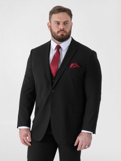 D555 Ted 4 Way Stretch Tailored Suit Jacket Svart - Kostymer och kavajer - Kostymer i stora storlekar