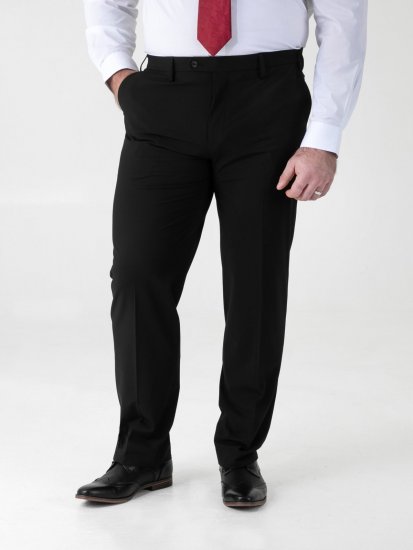 D555 Ted 4 Way Stretch Tailored Trouser Svart - Kostymer och kavajer - Kostymer i stora storlekar