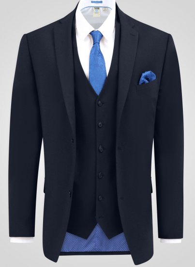 D555 Ted 4 Way Stretch Tailored Suit Jacket Mörkblå - Kostymer och kavajer - Kostymer i stora storlekar