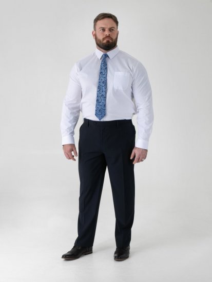 D555 Ted 4 Way Stretch Tailored Trouser Mörkblå - Kostymer och kavajer - Kostymer i stora storlekar