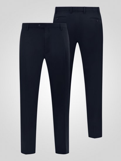 D555 Ted 4 Way Stretch Tailored Trouser Mörkblå - Kostymer och kavajer - Kostymer i stora storlekar
