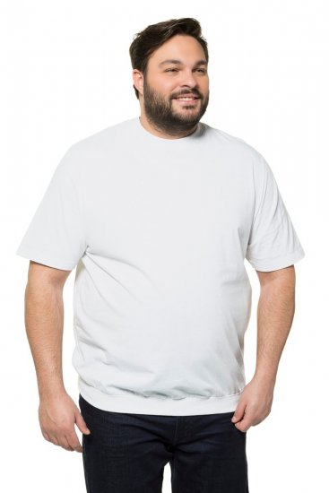 JP1880 712616 T-shirt med magpassform Vit - T-shirts - Stora T-shirts - 2XL-14XL