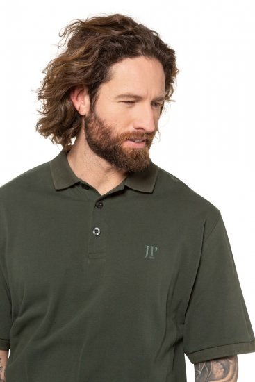 JP1880 712617 Pikétröja med magpassform Mörkoliv - Pikétröjor - Stora pikétröjor - 2XL-8XL