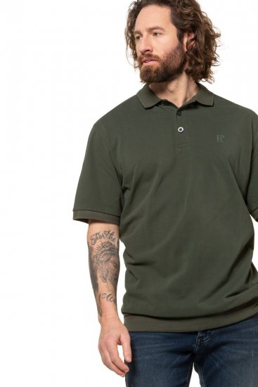 JP1880 712617 Pikétröja med magpassform Mörkoliv - Pikétröjor - Stora pikétröjor - 2XL-8XL